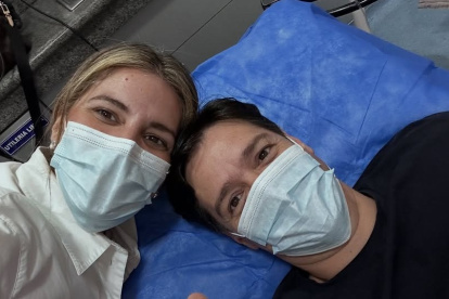 Carlos Luis Andrade junto a su esposa, Gaby Díaz