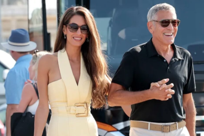 George Clooney junto a su esposa, Amal.