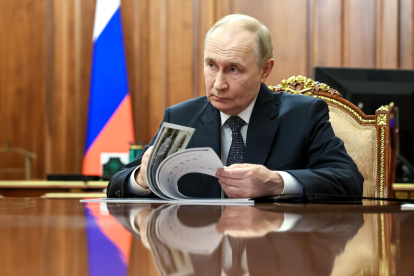 El presidente ruso, Vladímir Putin, el martes 16 de diciembre de 2025, durante una reunión en el Kremlin, en Moscú.