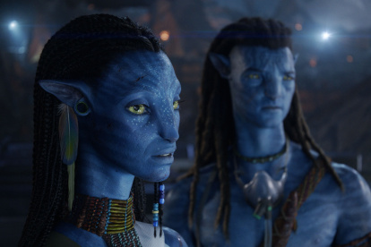 Neytiri (Zoe Saldaña) y Jake Sully (Sam Worthington).