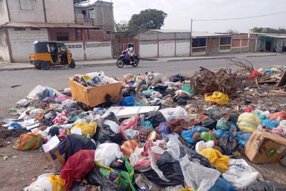 La crisis por la falta de recolección de basura en Playas se evidencia en diversos barrios.
