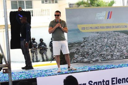 Daniel Noboa anunció la ejecución de obras de saneamiento ambiental que superan los 12,3 millones de dólares.