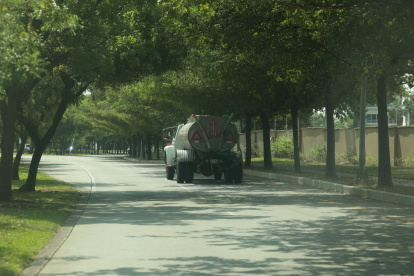 Un tanquero en Mocolí.