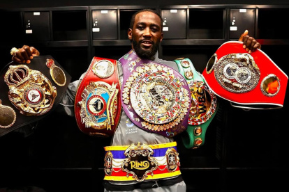 El estadounidense de 38 años Terence Crawford se va con una carrera invicta.
