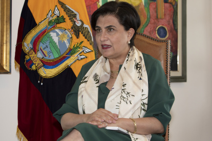 La ministra de Relaciones Exteriores y Movilidad Humana, Gabriela Sommerfeld.