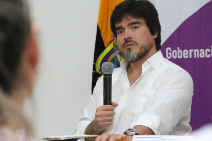 José de la Gasca, exministro de Gobierno, durante su intervención el 14 de julio de 2025.