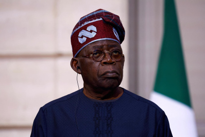 El presidente de Nigeria, Bola Ahmed Tinubu, el 28 de noviembre de 2024 durante una visita de Estado a París.