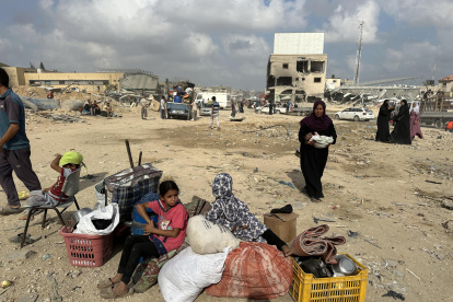 Desplazados en la localidad de Jan Yunis.