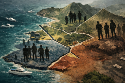 Una ilustración para graficar este reportaje sobre Puerto López, lugar en el que se han registrado varias masacres en los últimos años.