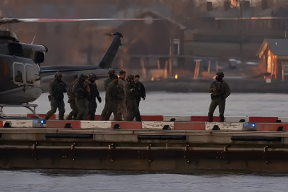 Nicolás Maduro fue trasladado en helicóptero cerca del tribunal de Nueva York.