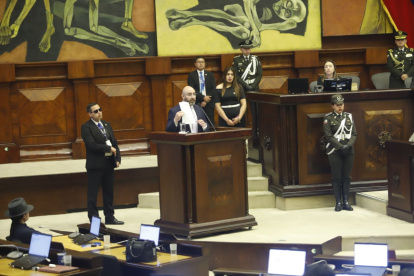 El presidente de la Judicatura, Mario Godoy, habló or una hora y quince minutos en el Pleno de la Asamblea.