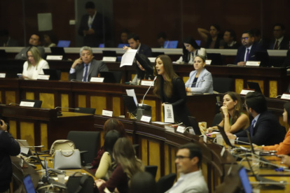 La legisladora Lucía Jaramillo (ADN9 presentó le video de la entrevista a Rafael Correa.