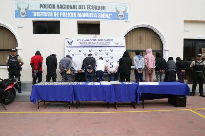 Policía desarticula a Los Lobos, banda que generaba violencia y extorsión en Quito.