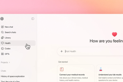 OpenAI presentó ChatGPT Salud, una herramienta de inteligencia artificial enfocada en información médica y bienestar.