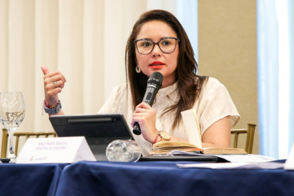 La ministra de Gobierno, Nataly Morillo, también fue asambleísta de ADN.