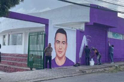 El Municipio mostró fotografías de una pared pintada sin permiso.