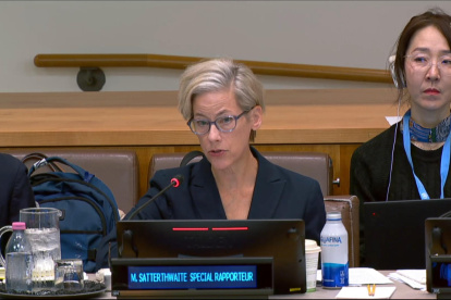 Margaret Satterthwaite, relatora de la ONU, advierte sobre riesgos permanentes para la independencia judicial