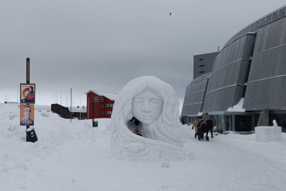 Un paisaje helado de Groenlandia, que está en el centro del interés de Estados Unidos.