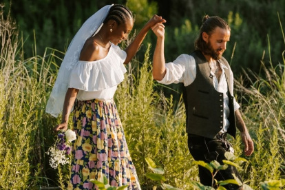 Nathaly Quiñónez con su esposo, Thomas