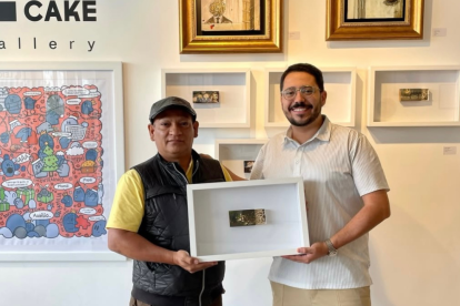 Obras de la muestra "Pop Up", que reúne más de 100 piezas de arte local en Samborondón.