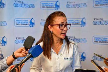 Marcela Aguiñaga, en declaraciones a medios.