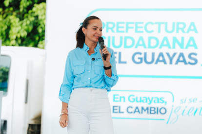 Marcela Aguiñaga, prefecta del Guayas.