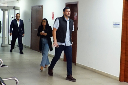 El alcalde de Guayaquil, Aquiles Álvarez, durante una diligencia en Quito.