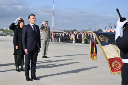 El presidente francés, Emmanuel Macron, este 15 de enero de 2026, en Istres.