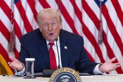 otografía del presidente estadounidense, Donald Trump, en la Casa Blanca en Washington, (EE.UU.).