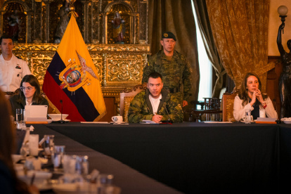 El presidente Daniel Noboa se reunió en Carondelet con su gabinete este 17 de enero de 2026.