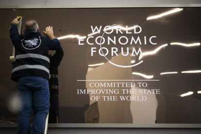 Los preparativos para la reunión del Foro de Davos.