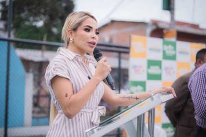 María Fernanda Vargas, la alcaldesa de Simón Bolívar, provincia del Guayas.