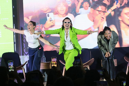 Carito Plaza, Adrián Avilés y Gigi Mieles.