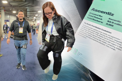 El exoesqueleto de cadera de Ascentiz se ajusta como una correa deportiva, pero al caminar o correr se siente como si parte del impulso ya no viniera solo del cuerpo.