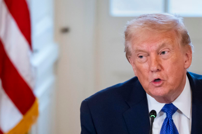 Fotografía de archivo del presidente de EE.UU., Donald Trump, durante una intervención oficial en Washington.