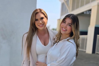 Carolina Jaume y su hija Raffaela Pimentel.