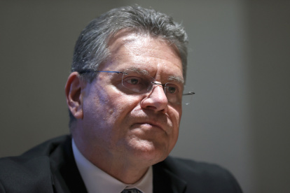 Imagen de archivo del comisario europeo de Comercio, Maroš Šefčovič.