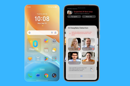 La nueva interfaz MagicOS 10 de Honor detecta deepfakes y clonación de voz de forma automática.