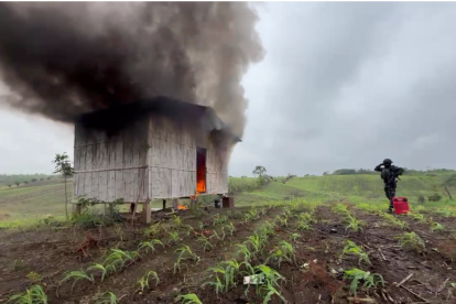 Policías destruyen casas donde permanecían secuestradas víctimas.