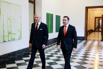 El presidente Daniel Noboa se reunió con el Rey Felipe del Reino de Bélgica.