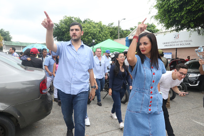 Aquiles Álvarez y Marcela Aguiñaga llegaron a sus cargos cobijados por la Revolución Ciudadana, en 2023.