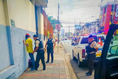 Momento de la captura del sospechoso.