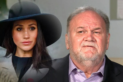 Meghan Markle con su padre.