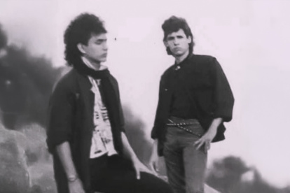 Jorge "Yoyo" Ponce acompañó al grupo Tranzas durante su primera etapa. En la foto, junto a Douglas Bastidas.