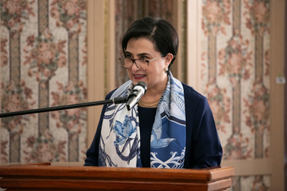 La canciller de Ecuador, Gabriela Sommerfeld y su par de Colombia, Rosa Villavicencio, mantuvieron conversaciones en un contexto de creciente tensión comercial.