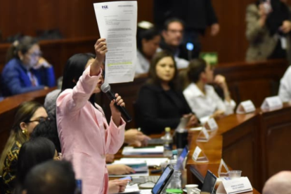 Viviana Veloz increpó a Mario Godoy durante el juicio político.