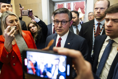 El presidente republicano de la Cámara de Representantes, Mike Johnson en el Capitolio de Estados Unidos en Washington, DC, EE.UU., el 3 de febrero de 2026.