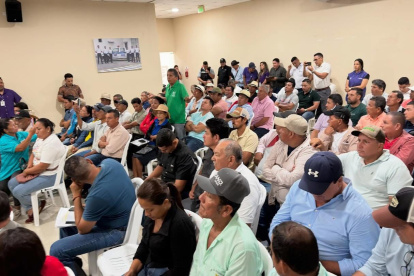 La reunión de os arroceros realizada el martes 3 de febrero de 2026 en la provincia de Los Ríos.