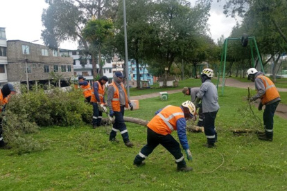 Personal de la Epmmop, apoyado de maquinaria pesada, se moviliza de un extremo a otro de Quito para despejar las vías y reducir los riesgos.