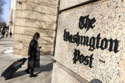 Fachada del edificio de The Washington Post, medio que anunció un recorte significativo de su plantilla editorial.